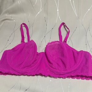Auden Pink Wireless Bralette with Scalloped Trim